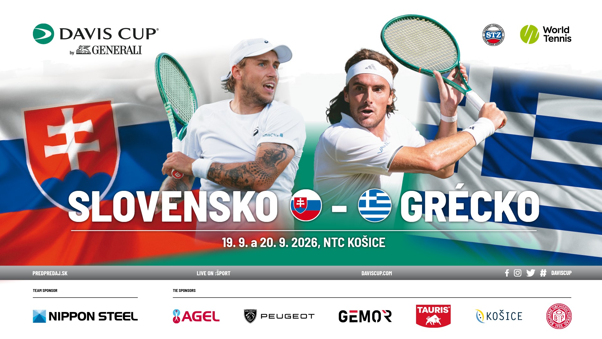 Slováci v Davis Cupe privítajú Grécko